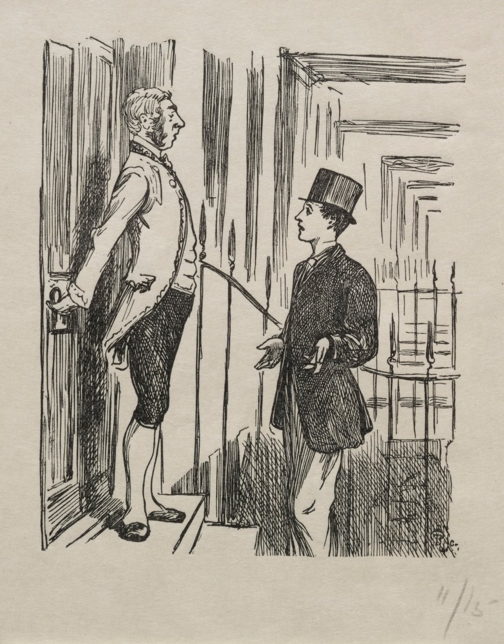 Coelebs in Search of a Mulready Envelope, 1865. af George Louis Palmella Busson Du Maurier
