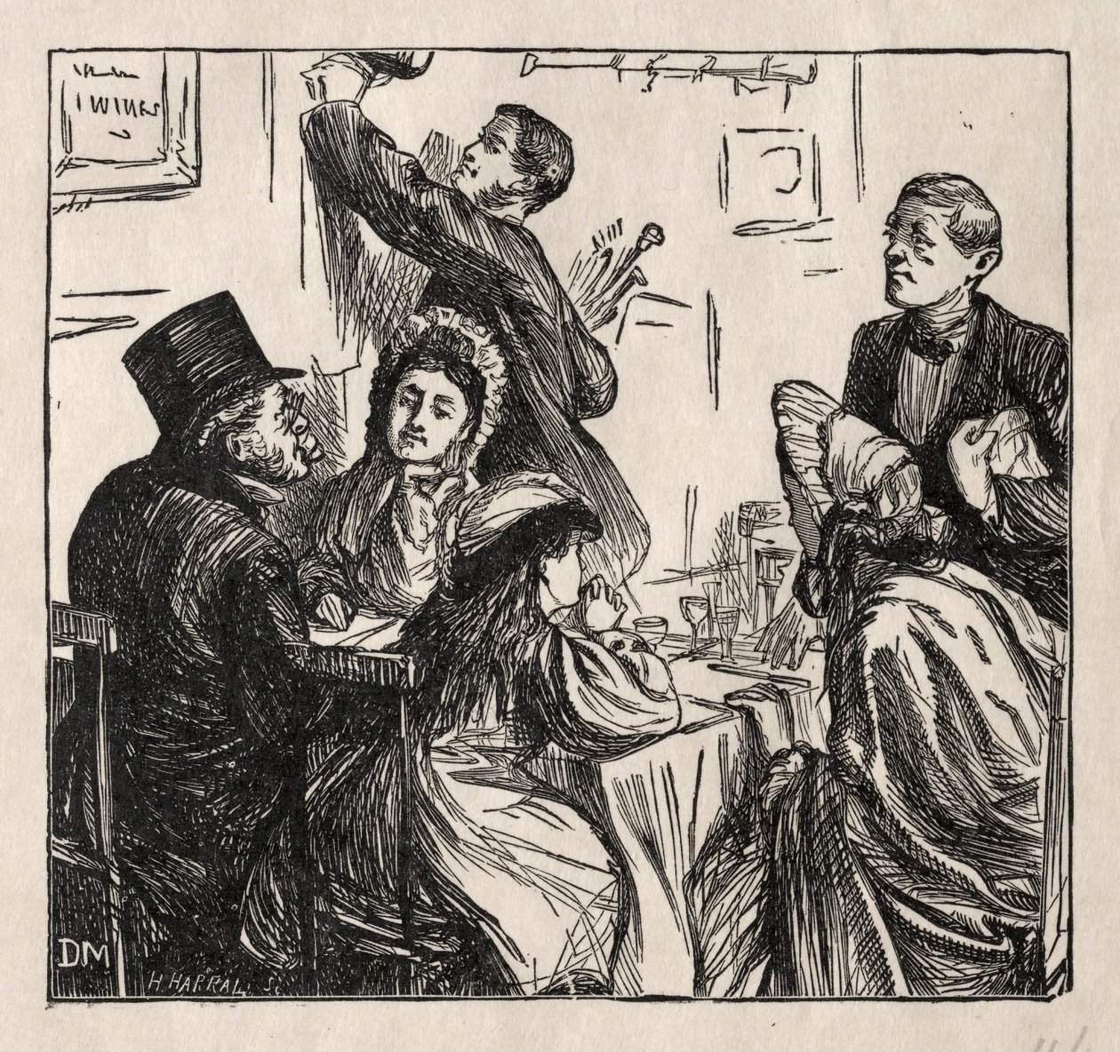 Forfriskning - Ved den store udstilling, 1862. af George Louis Palmella Busson Du Maurier