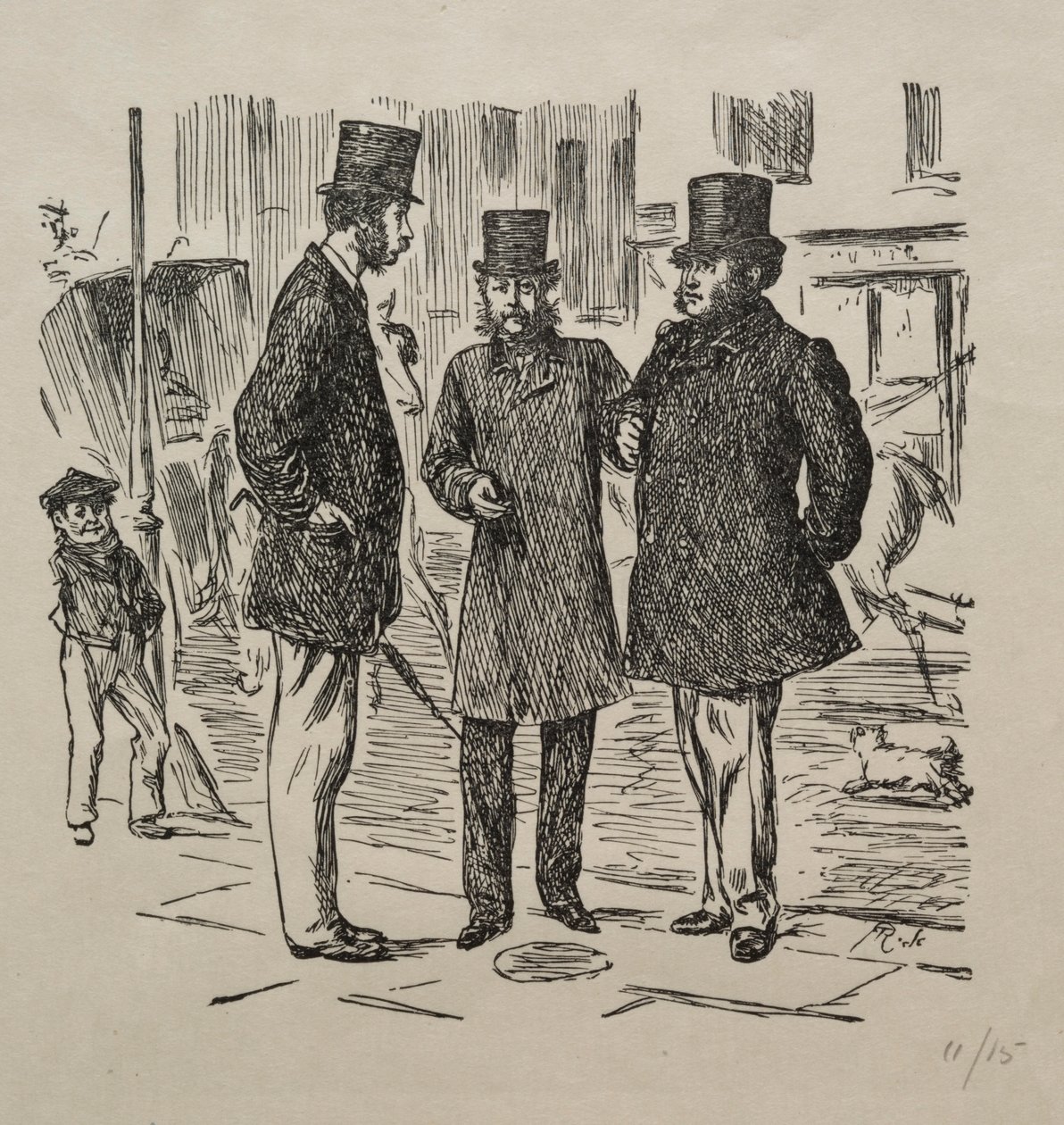 Det lille øjeblik før indledningen, 1865. af George Louis Palmella Busson Du Maurier