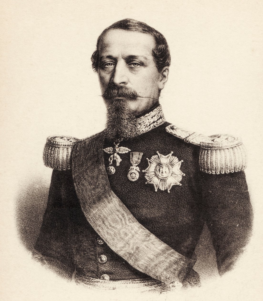 Portræt af den franske kejser Napoleon III (postkort) af Bartolome Esteban and studio Murillo