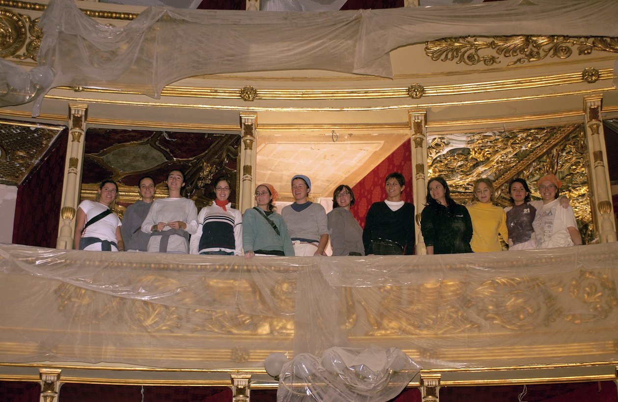 Restaurering af Teatro Alla Scala, Milano 11/10/2004 (foto) af Bartolome Esteban and studio Murillo