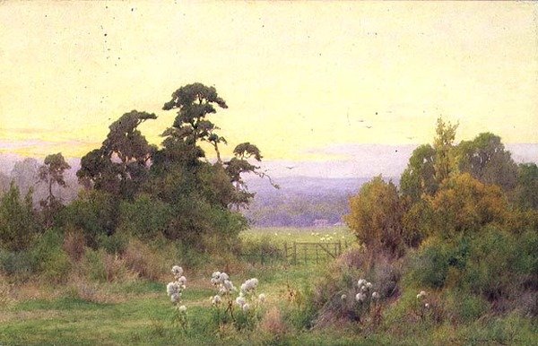 Beeding Hill fra Steyning, Sussex af George Marks
