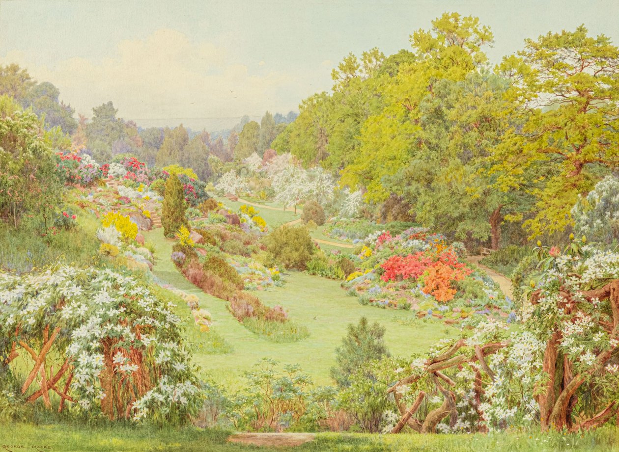 Forårsblomster (akvarel) af George Marks