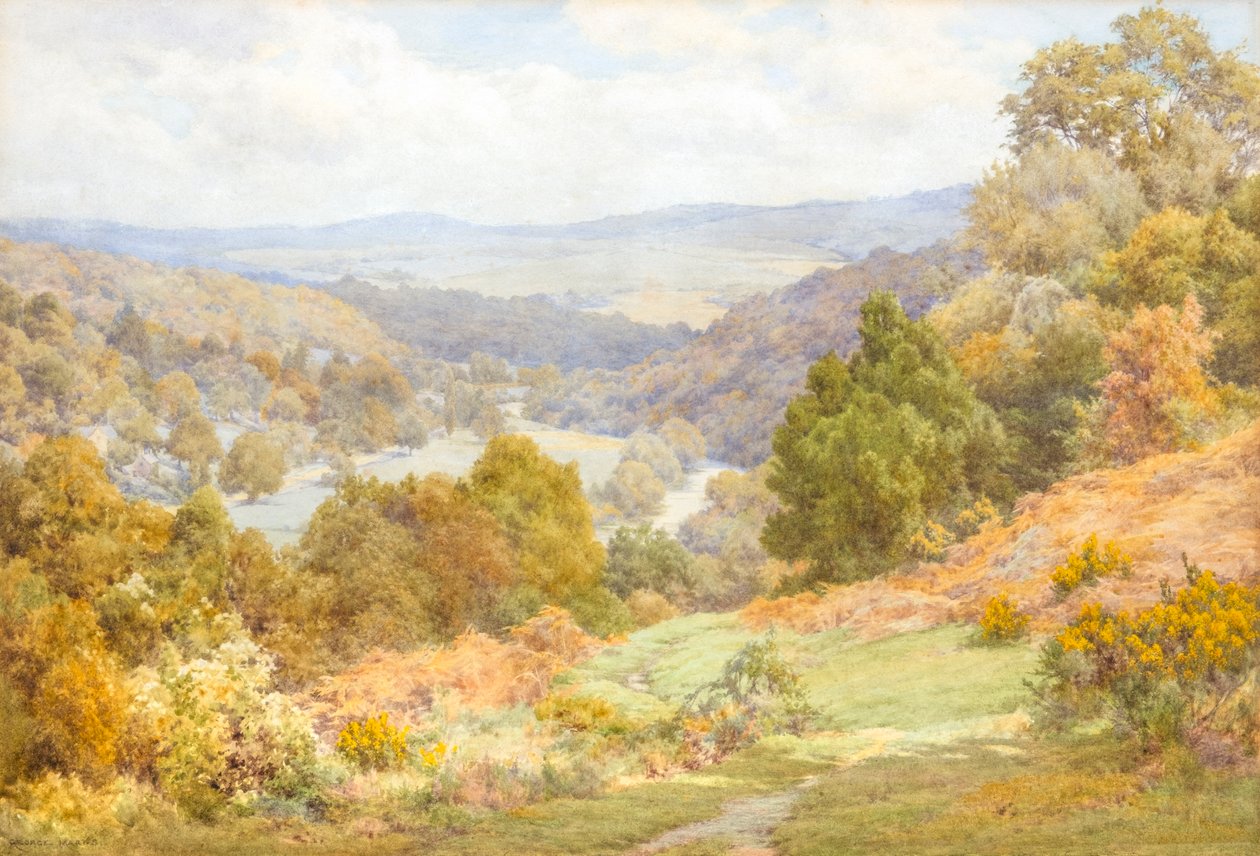 Wye under Kerne Bridge (akvarel) af George Marks