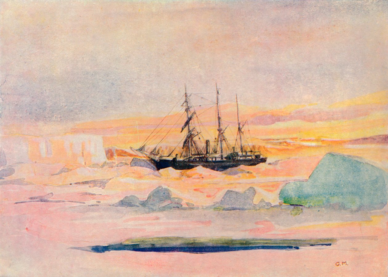 Shackletons skib, Nimrod, i McMurdo Sound, 1909, 1912 af George Marston