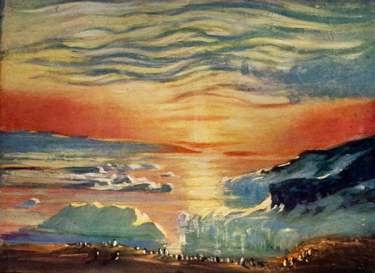 Efterårets solnedgang, c1908, 1909 af George Marston