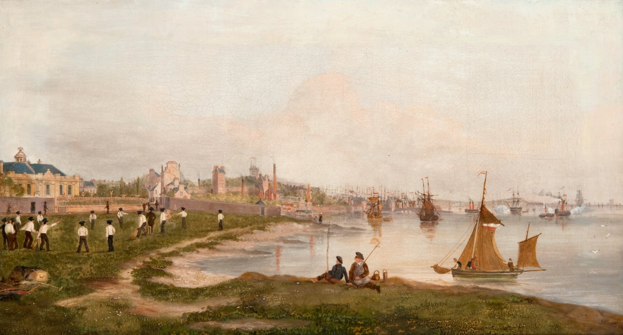 Magdalen Green før jernbanen Dundee til Perth af George McGillivray