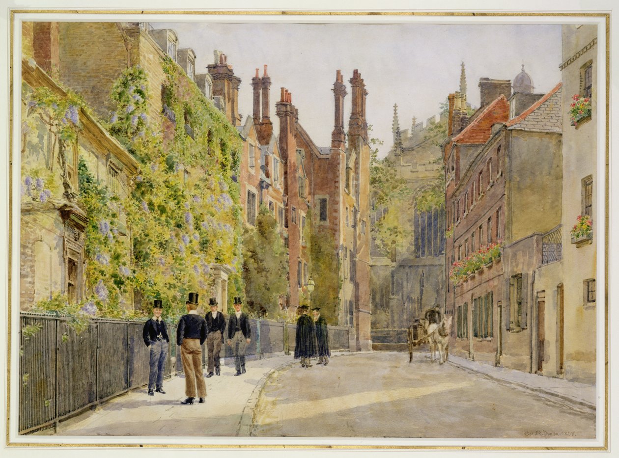 Keats Lane, Eton College, 1895 (wc) af George Moore Henton
