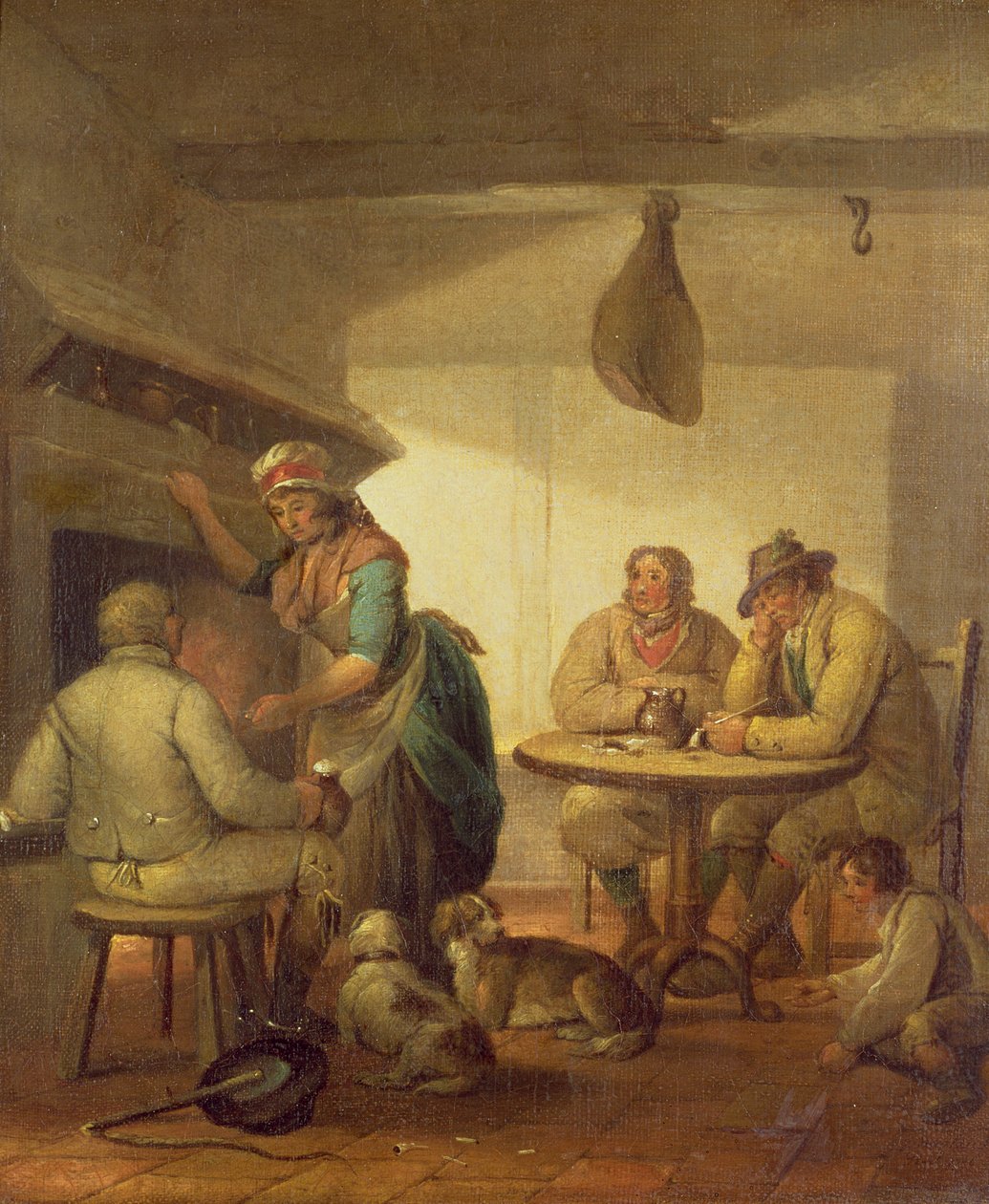 Country Folk By An Inn Fire, 1796 af George Morland