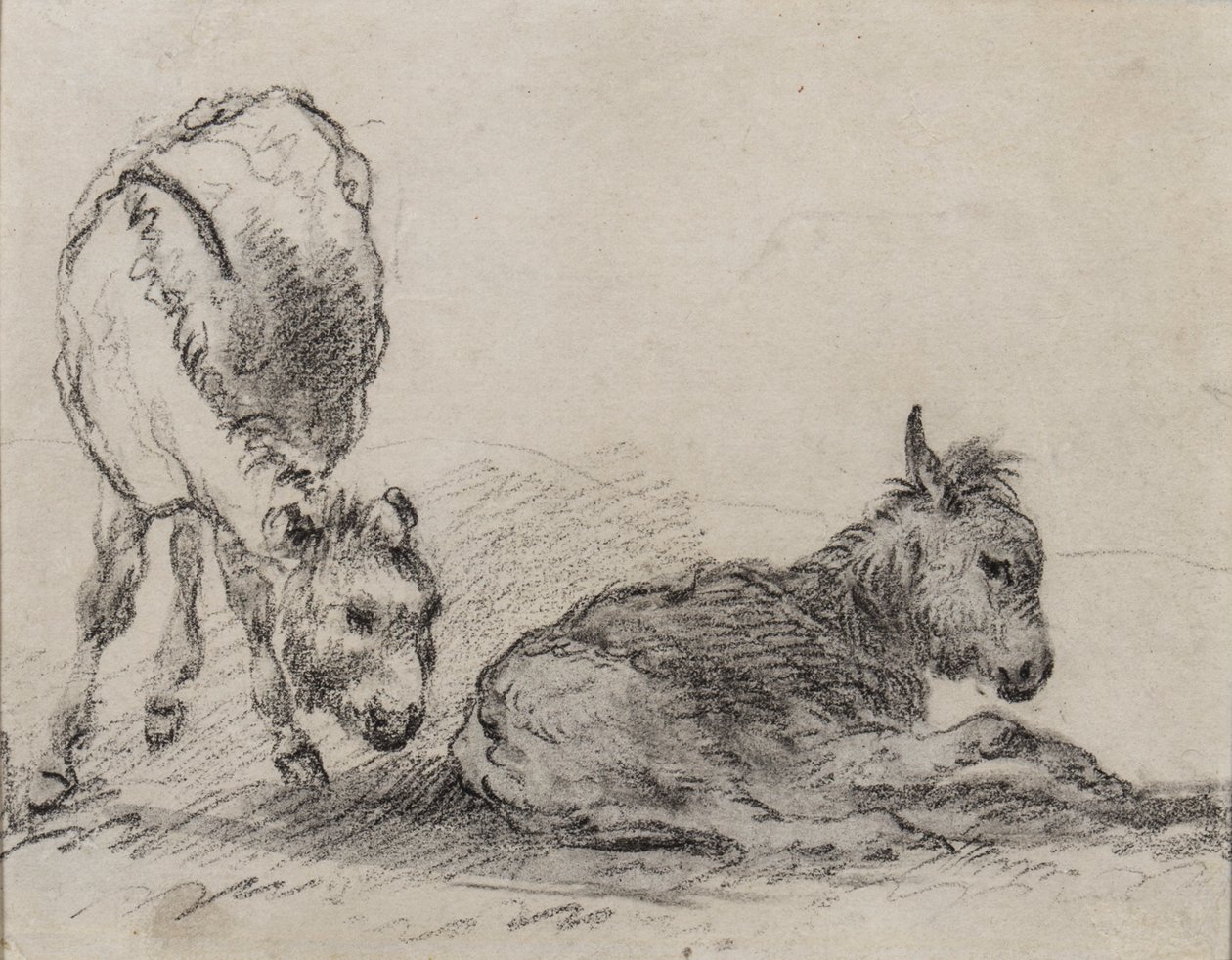 Æselføl (kul på papir) af George Morland