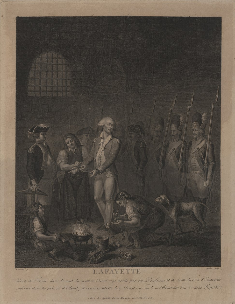 Lafayette i fængslet i Olomouc af George Morland