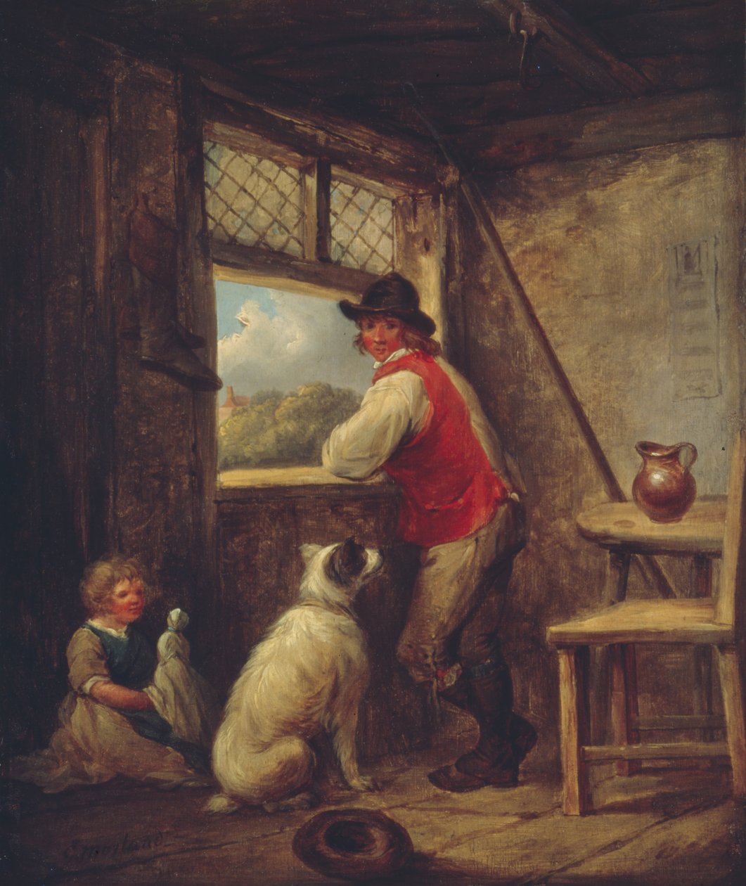 Bonde ved et vindue, begyndelsen af 1790