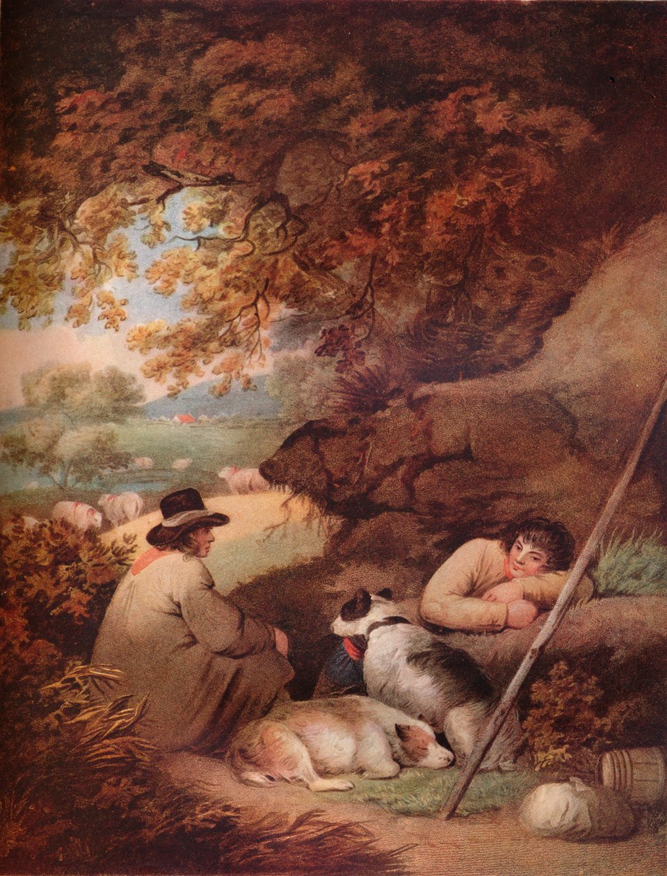 Shepherds Reposing, c1700-tallet, 1919 af George Morland