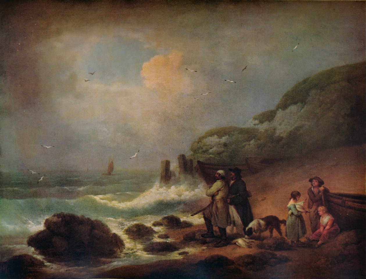 Skydning af havfugle, 1795 af George Morland