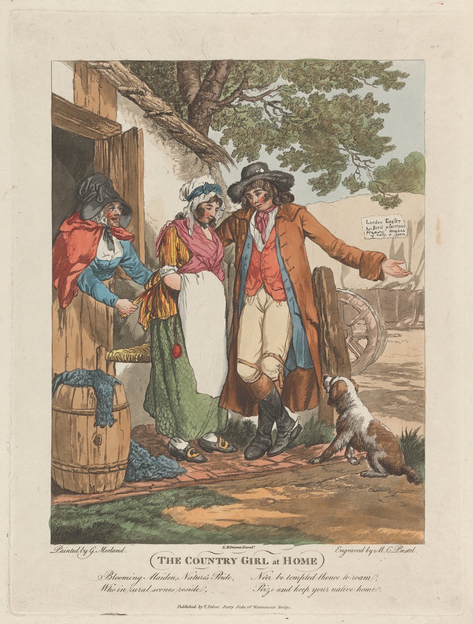Landspigen derhjemme af George Morland