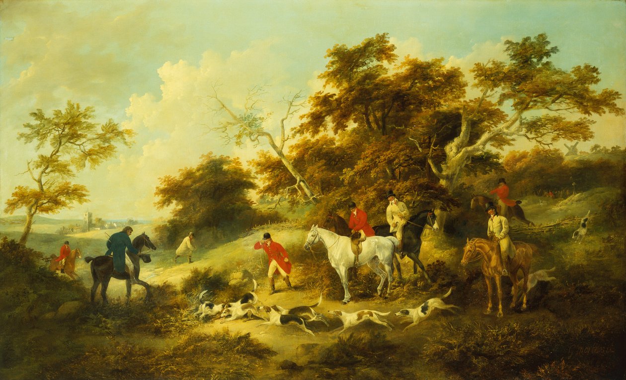 The Death of the Fox (olie på lærred) af George Morland
