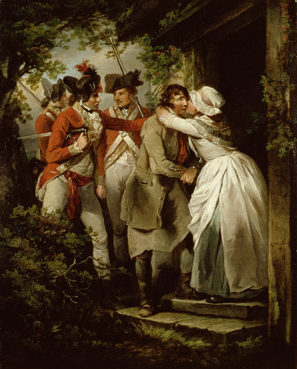 Desertørens farvel, 1792 af George Morland