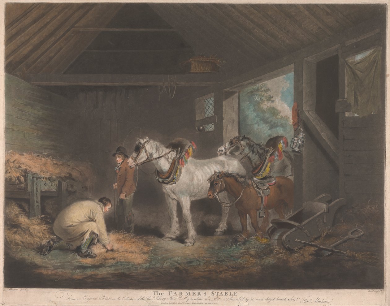 Bondestalden af George Morland