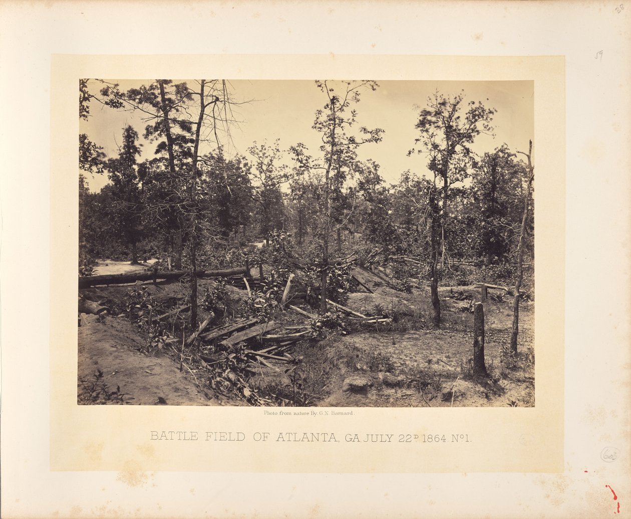 Slagmarken ved Atlanta, Georgia, 22. juli 1864, nr. 1 af George N. Barnard