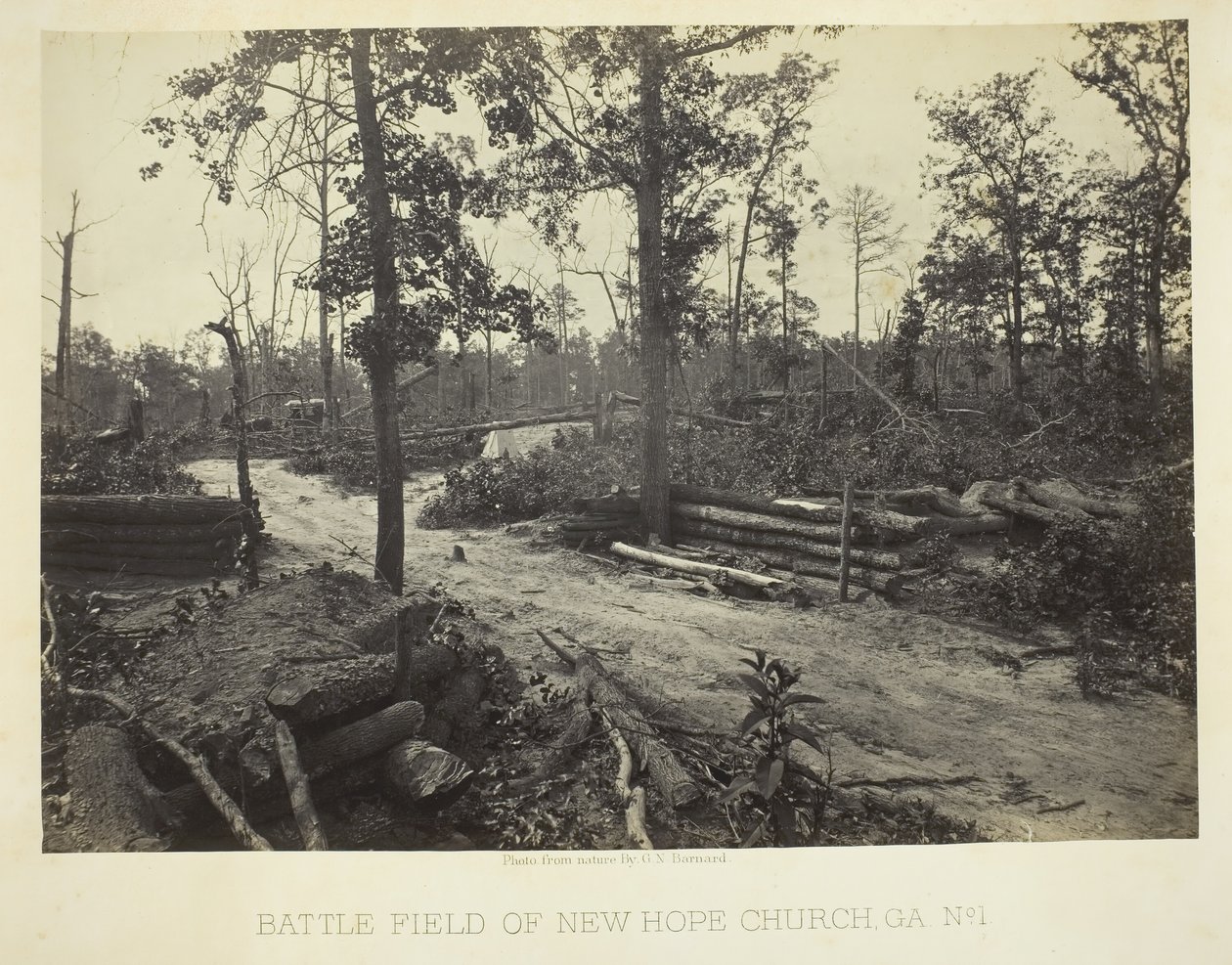 Battle Field of New Hope Church, GA, nr. 1, 1866. af George N. Barnard