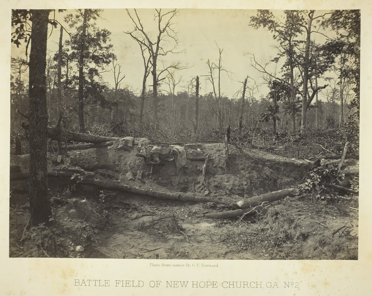 Battle Field of New Hope Church, GA, nr. 2, 1866. af George N. Barnard