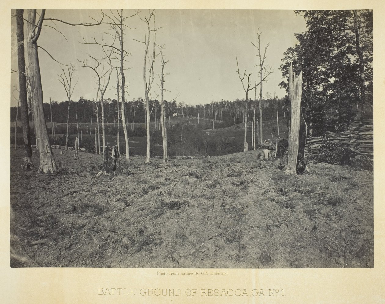 Battle Ground of Resacca, GA, nr. 1 af George N. Barnard