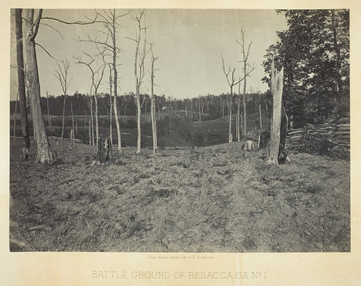 Battle Ground of Resacca, GA, nr. 1, 1866. af George N. Barnard