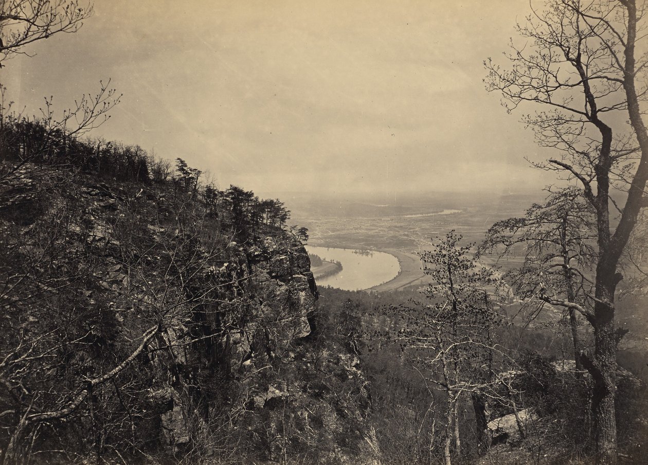 Chattanooga-dalen fra Lookout Mountain, nr. 2 af George N. Barnard