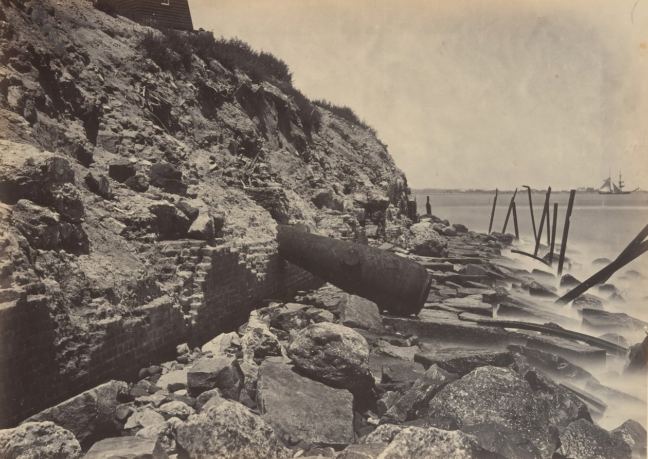 Udvendig udsigt over Fort Sumpter, 1860