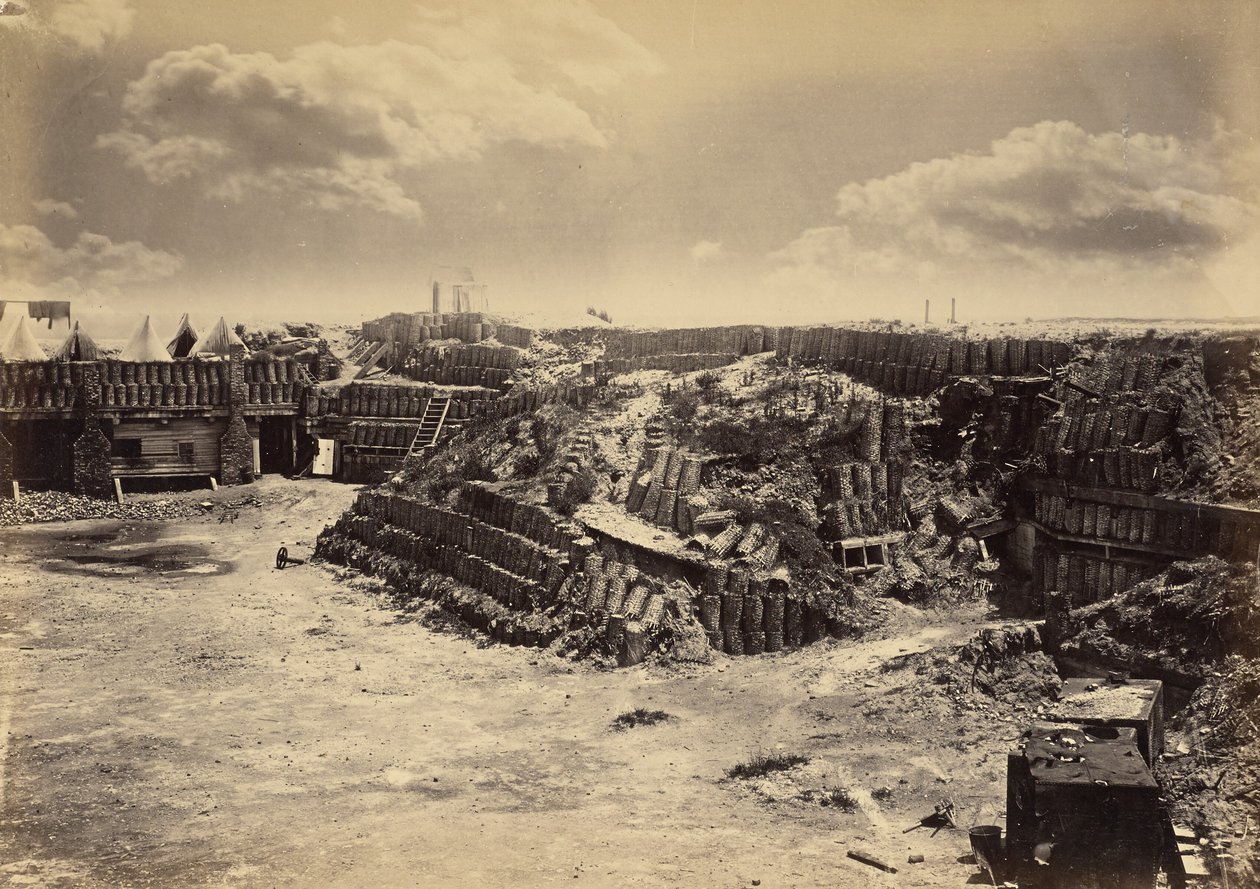Indre udsigt over Fort Sumter af George N. Barnard