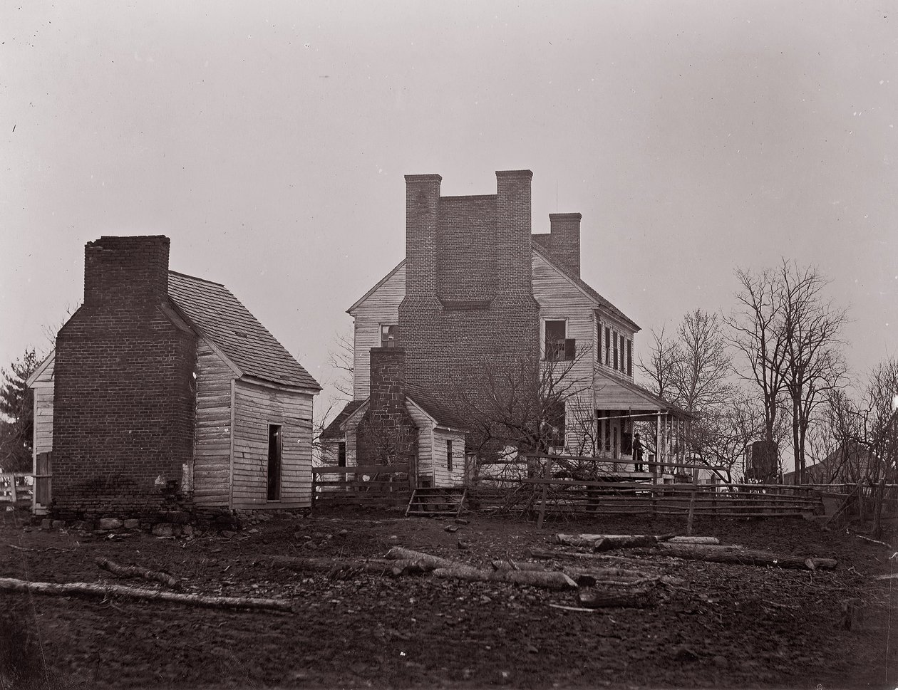 Lewis Hus. Battlefield of Bull Run, 1861-62. af George N. Barnard
