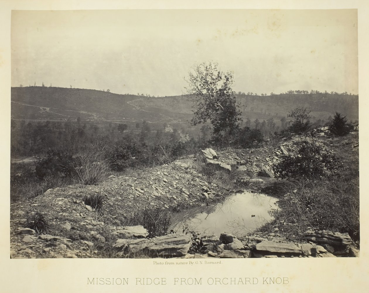 Mission Ridge fra Orchard Knob, 186466. af George N. Barnard