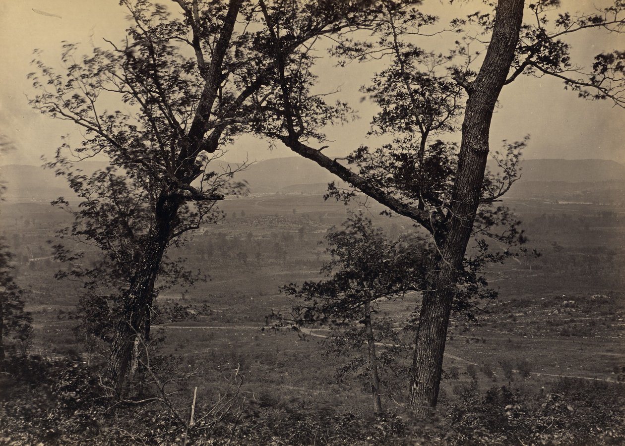 Orchard Knob set fra Mission Ridge af George N. Barnard