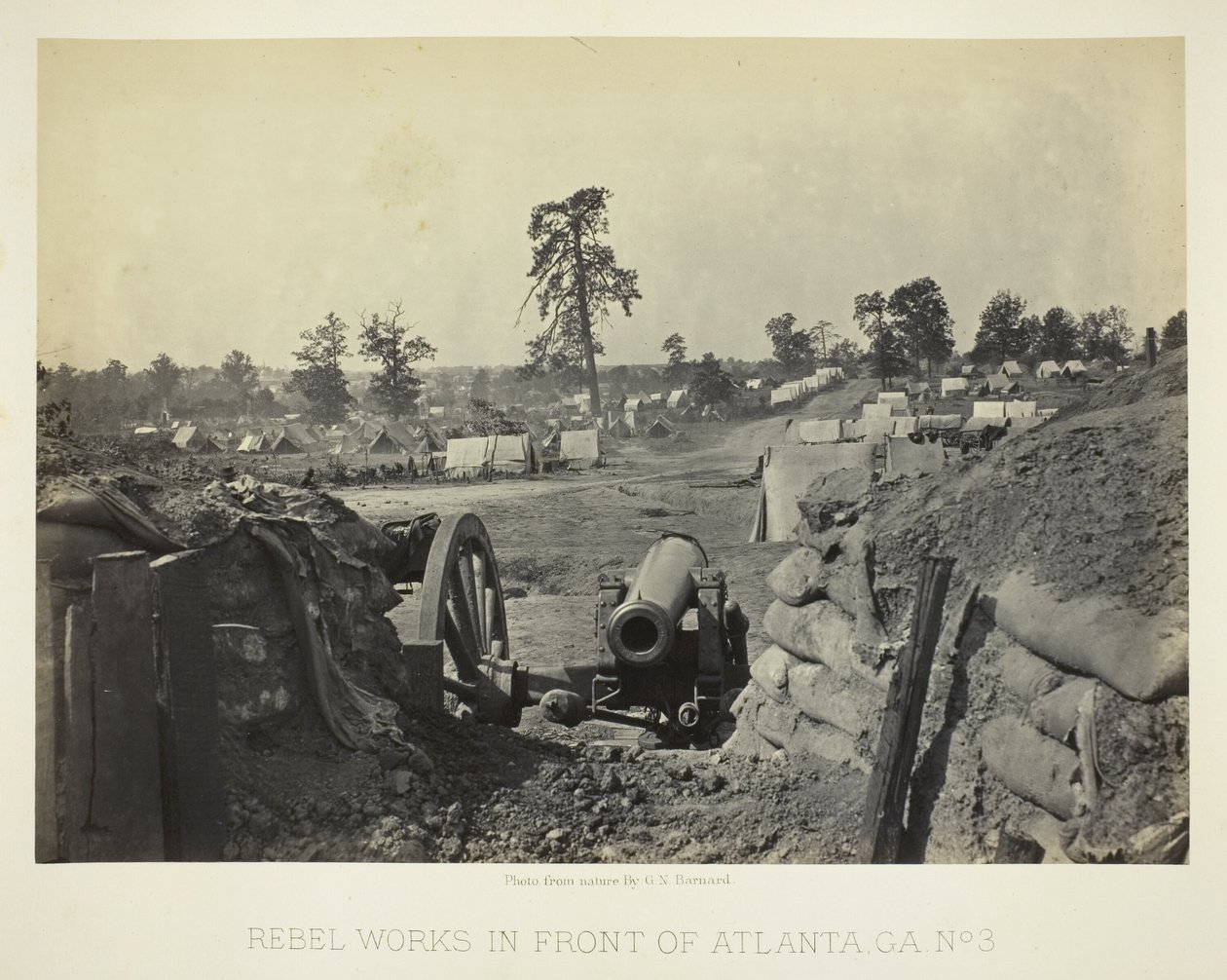 Rebel Works in Front of Atlanta, GA, nr. 3 af George N. Barnard
