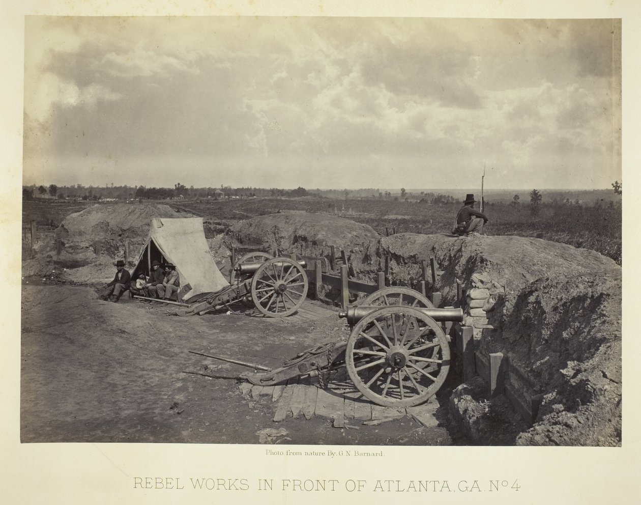 Rebel Works in Front of Atlanta, GA, nr. 4 af George N. Barnard