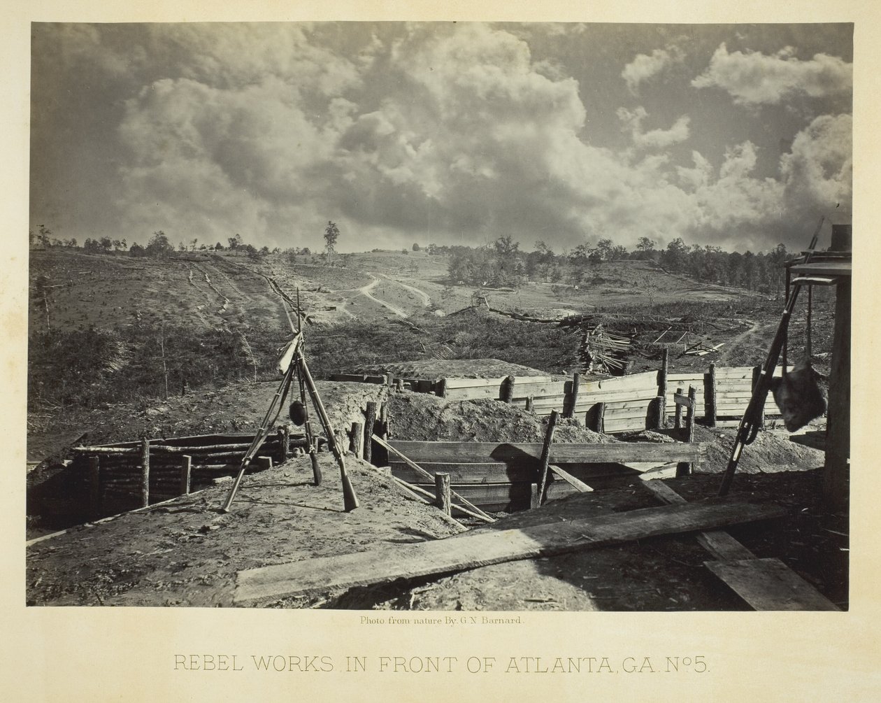 Rebel Works in Front of Atlanta, GA, nr. 5 af George N. Barnard