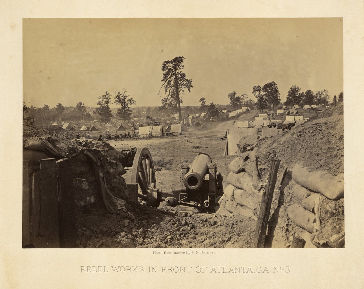 Rebel arbejder foran Atlanta, Georgia, nr. 3 af George N. Barnard