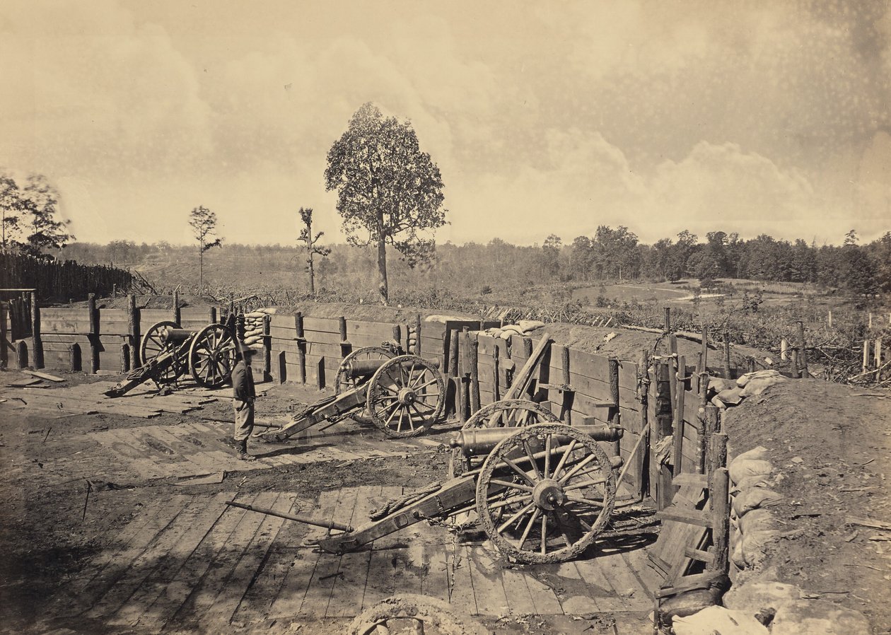 Oprørernes værker foran Atlanta, Georgia, nr. 2 af George N. Barnard