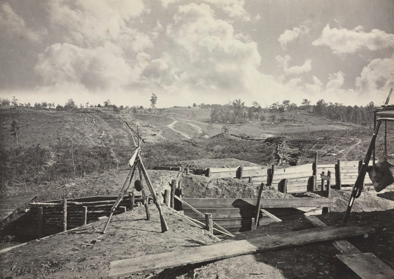 Rebel Works foran Atlanta, Georgia, nr. 5 af George N. Barnard