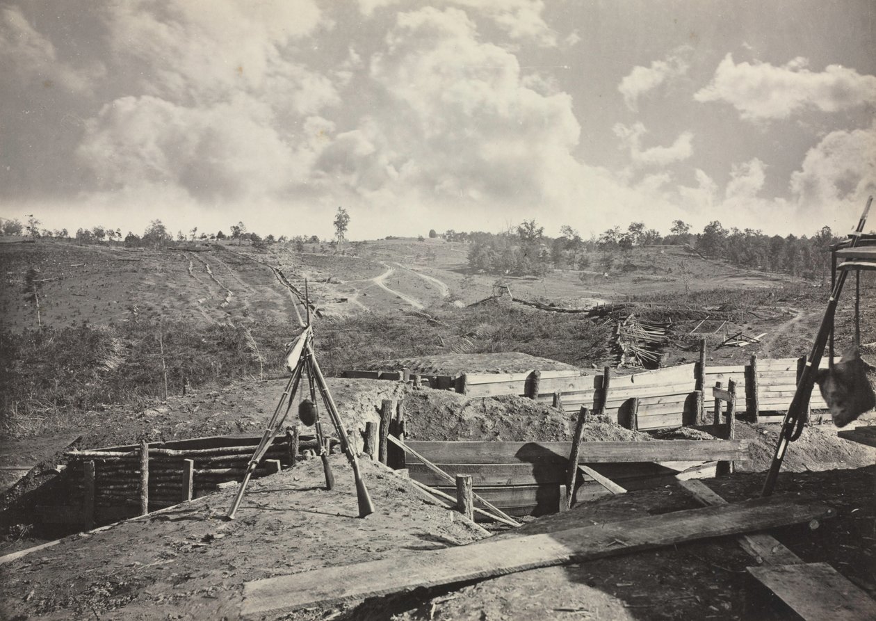 Rebel Works foran Atlanta, Georgia, nr. 5, 1865-1866. af George N. Barnard