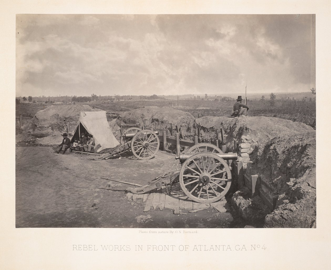 Rebel arbejder foran Atlanta, GA af George N. Barnard