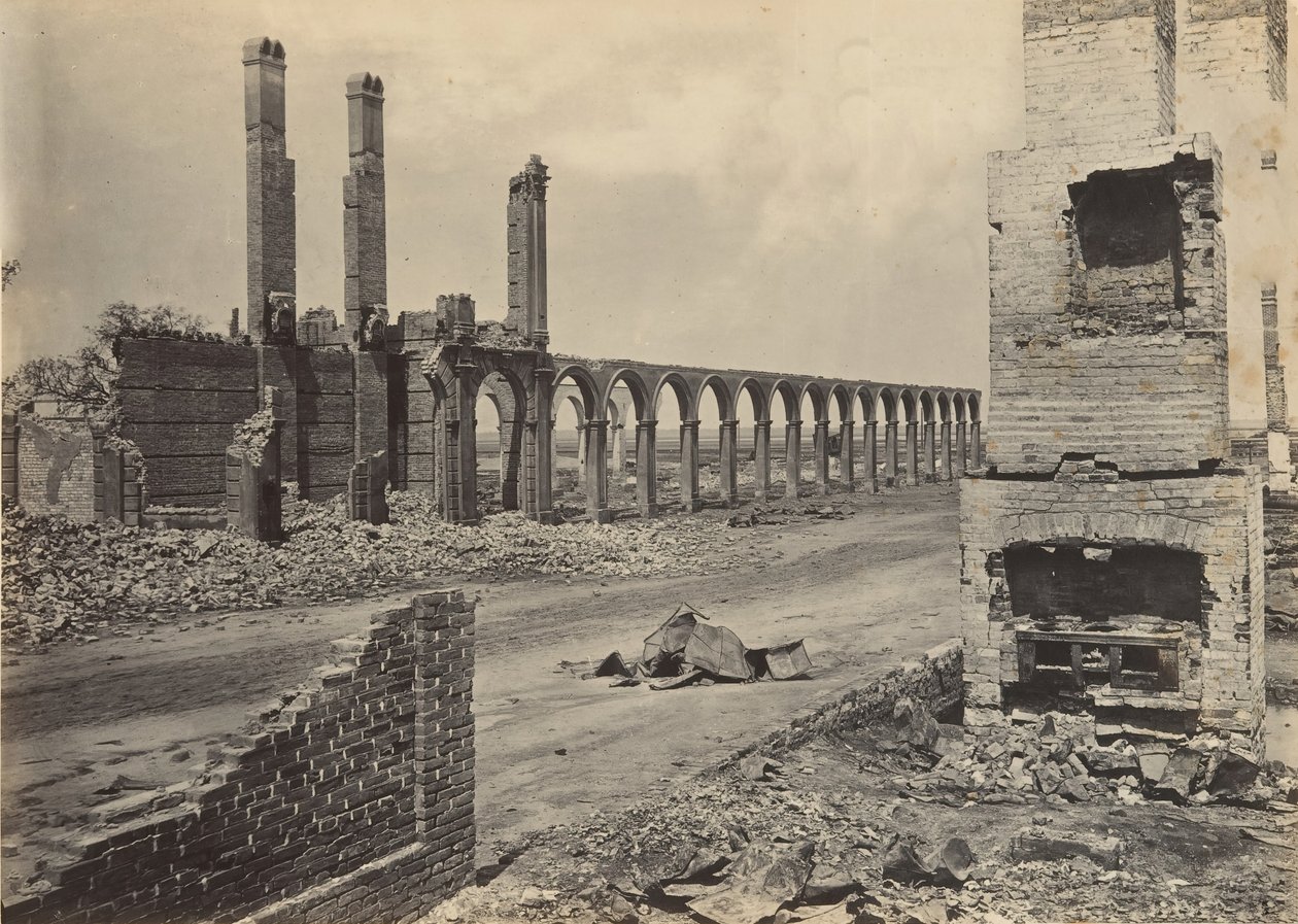 Ruinerne af R.R. Depot, Charleston, South Carolina, 1860