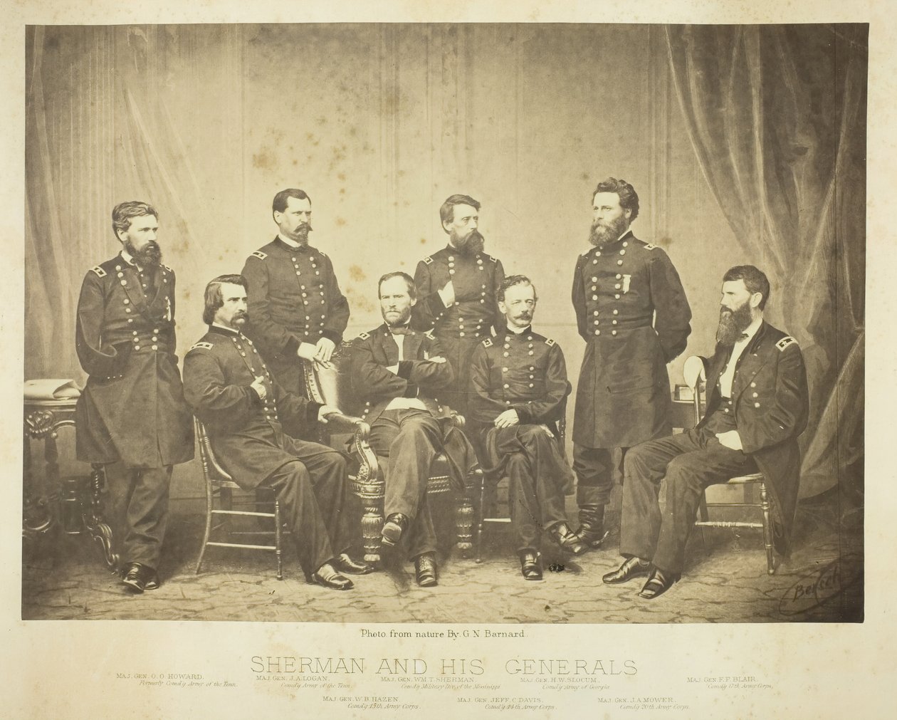 Sherman og hans generaler, 1865. af George N. Barnard