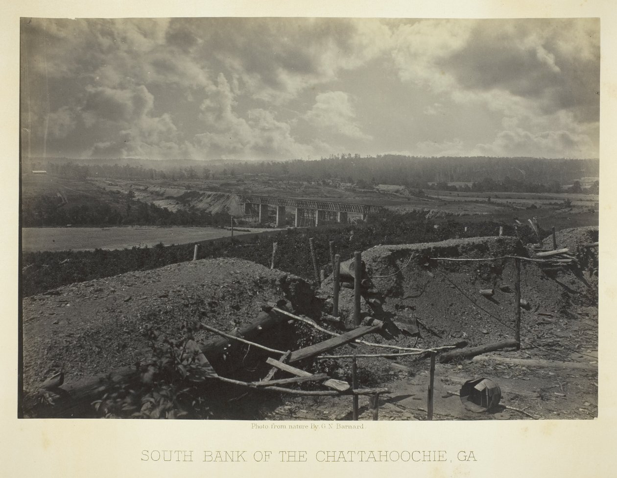 Sydbredden af Chattahoochie, Ga. af George N. Barnard