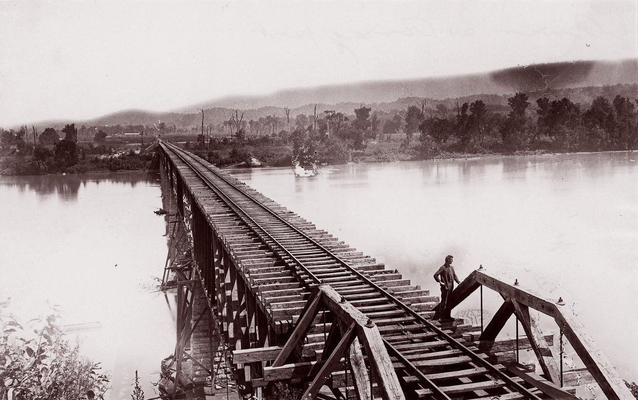 Tennessee River ved Bridgeport, ca. 1864. af George N. Barnard