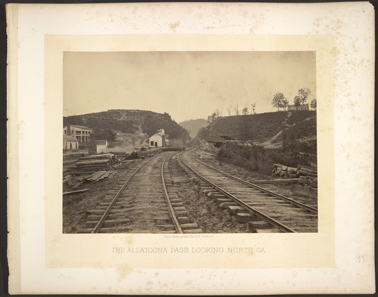 Allatoona-passet set mod nord, Georgia af George N. Barnard
