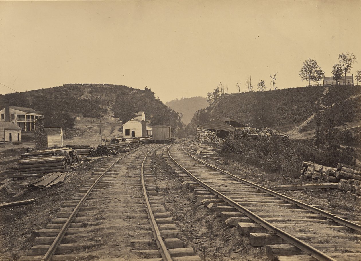 Allatoona-passet set mod nord, Georgia af George N. Barnard