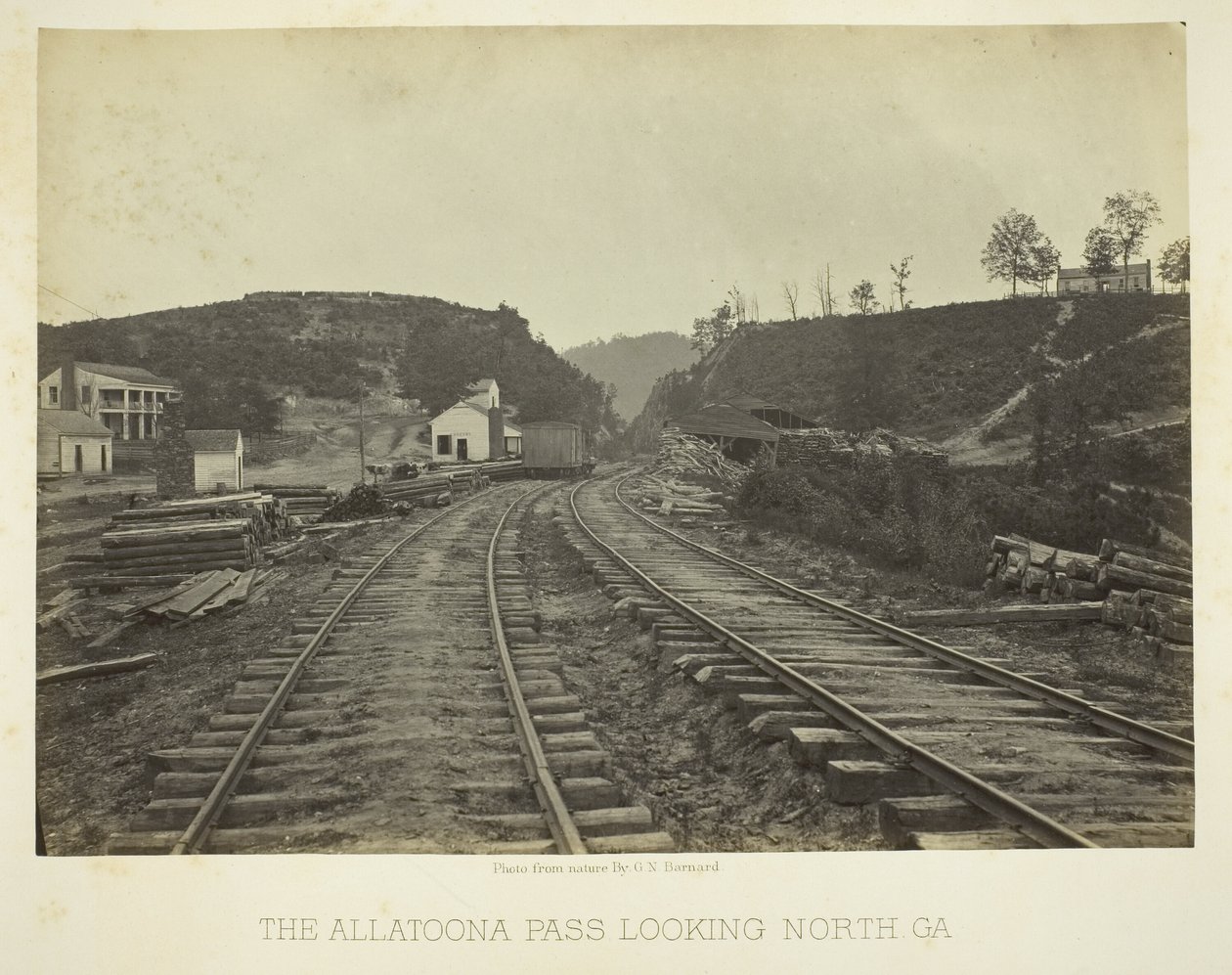 Allatoona-passet, kigger mod nord, GA af George N. Barnard