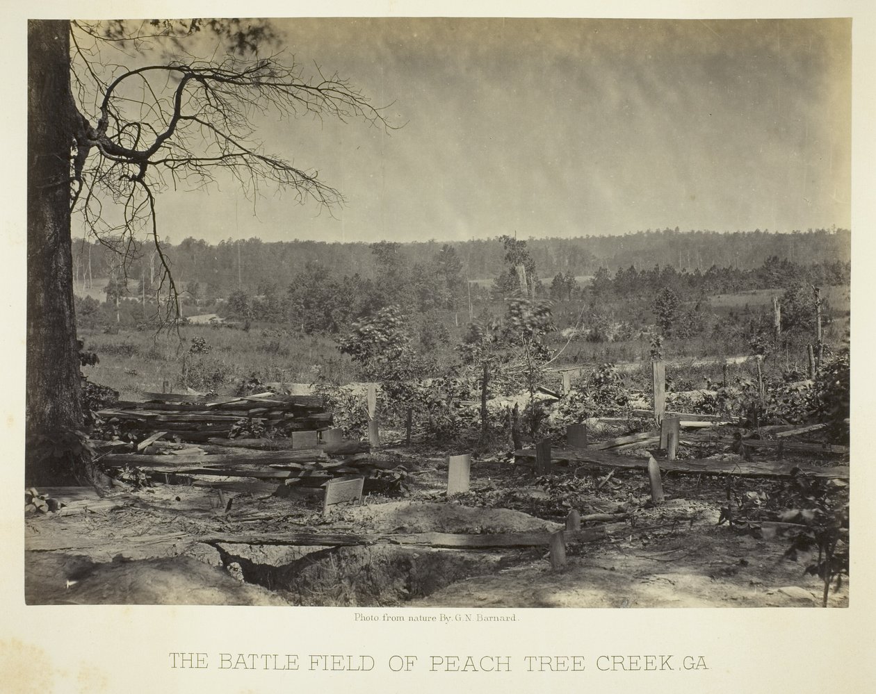 Slagmarken ved Peach Tree Creek, Ga. af George N. Barnard