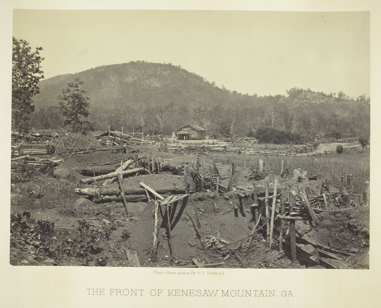 Forsiden af Kenesaw Mountain, GA af George N. Barnard